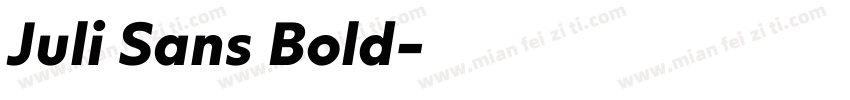 Juli Sans Bold字体转换